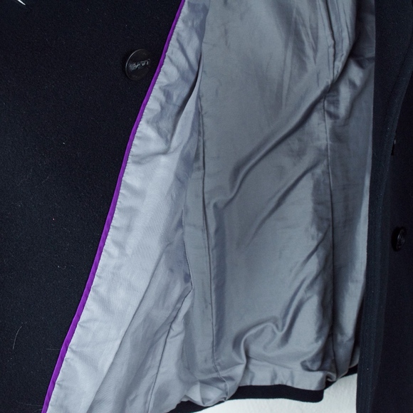 SOLD Calvin Klein Black Wool Double Breasted Coat - Picture 7 of 8